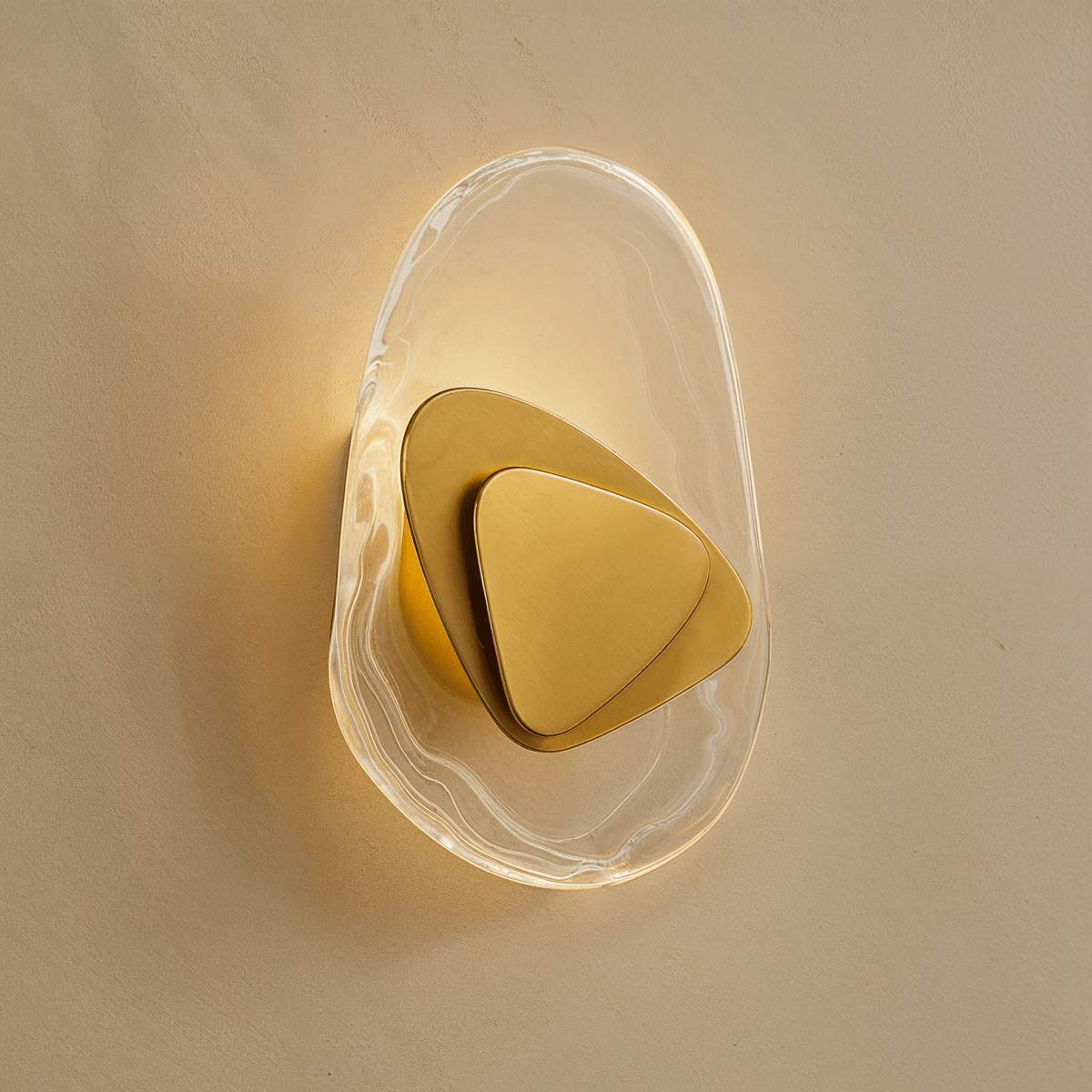 Crystella – Lampada da parete in vetro e ferro | Luce LED d'atmosfera