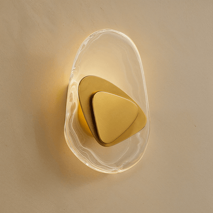 Crystella – Lampada da parete in vetro e ferro | Luce LED d'atmosfera