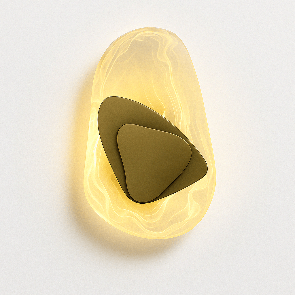 Crystella – Lampada da parete in vetro e ferro | Luce LED d'atmosfera