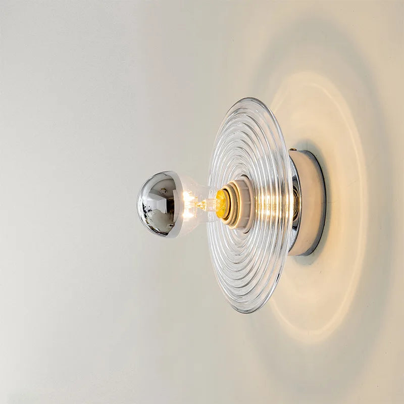 Vitra - Vintage szklana lampa ścienna