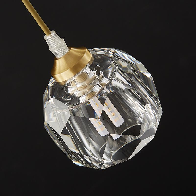 3-Lichts Helder Kristallen Schaduw Hanglamp