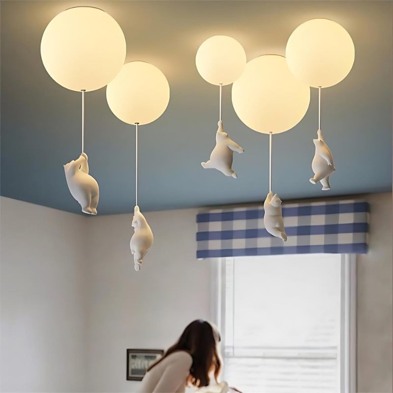 Up – Lampada a soffitto con Orsetto Palloncino | Illuminazione per cameretta | LED | 4 Formati