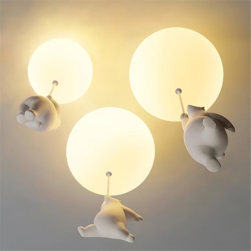 Up – Lampada a soffitto con Orsetto Palloncino | Illuminazione per cameretta | LED | 4 Formati
