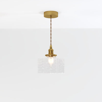 VerglaCube | Moderne Hanglamp – Glas & Textuur – LED Verlichting – Kunstobject voor Woonruimte of Galerie