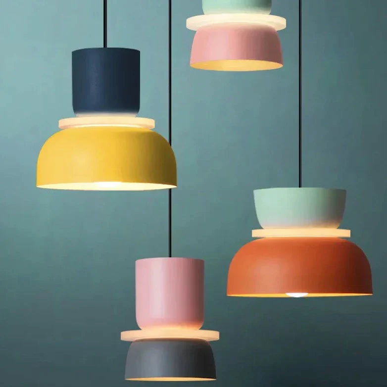 LuminaGlow | Design Macaron Scandinavo | Multicolore | Ø25 cm