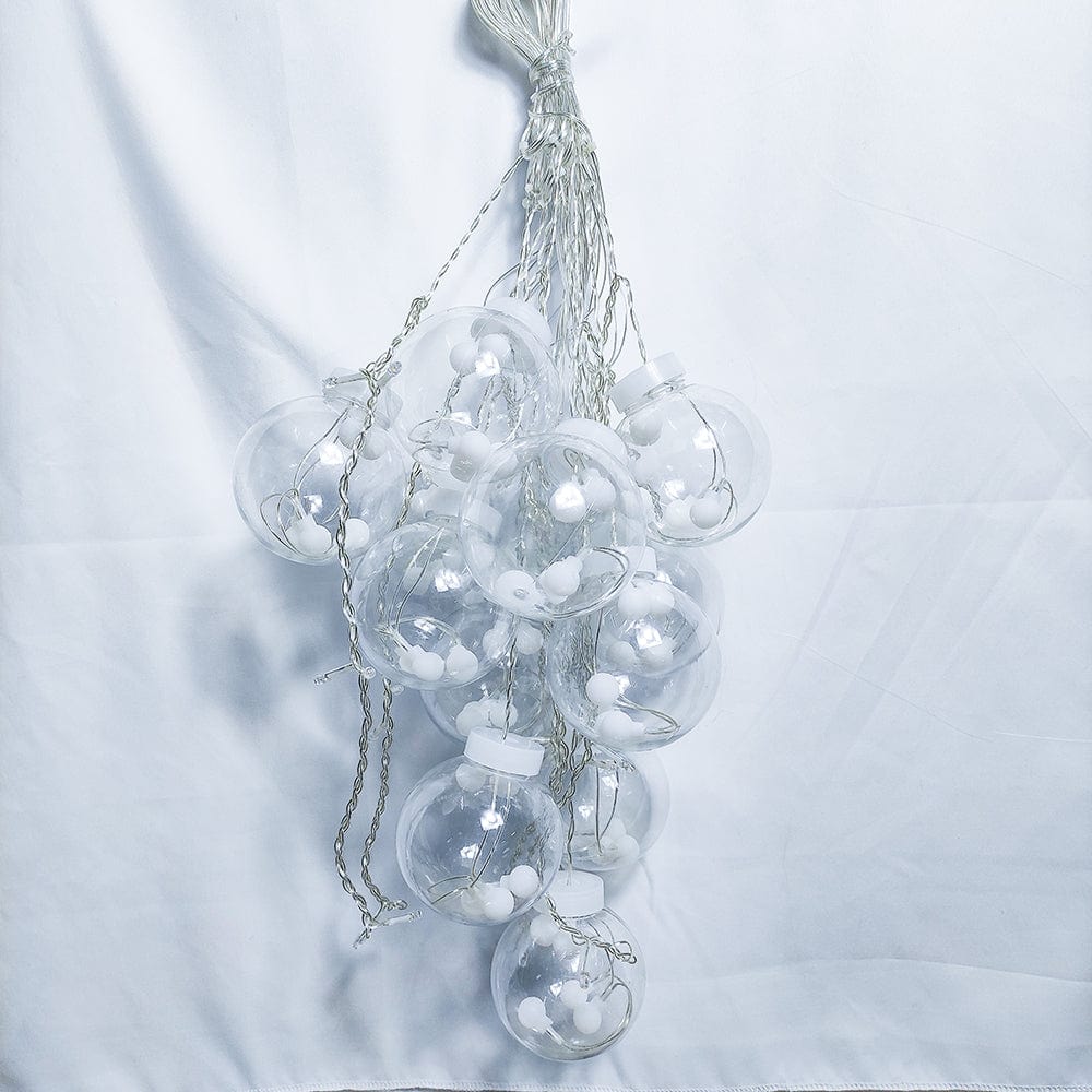 LED Lampki Ogrodowe LED z Żarówkami – 12x Ø8 cm – Ciepła Biała lub Wielokolorowa – IP44